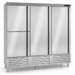 Armario de Refrigeración Acero Inoxidable 4 Puertas Opacas 1852 Litros 15 Estantes Serie NIMBUS 2035x745x2160h mm CASR-210-4 Docriluc