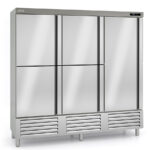 Armario de Refrigeración Acero Inoxidable 5 Puertas Opacas 1852 Litros 15 Estantes Serie NIMBUS 2035x745x2160h mm CASR-210-5 Docriluc