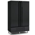 Armario de Refrigeración Negro 2 Puertas Opacas 964 Litros 6 Estantes Serie NIMBUS 1240x710x2055h mm CASR-125-2-NI Docriluc