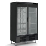 Armario Expositor Refrigerado Negro 2 Puertas de Cristal 964 Litros 8 Estantes Serie NIMBUS 1240x710x2055h mm CASRV-125-2-NI Docriluc