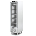 Armario Expositor de Congelación en Acero Inoxidable 1 Puerta de Cristal 409 Litros 4 Estantes Serie NIMBUS 525x780x2055h mm CASNV-55 Docriluc