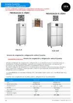 Armario de Refrigeración y Congelación Acero Inoxidable 4 Puertas Opacas 1210x700x1900h mm KCD1.0L4T HS - Imagen 2