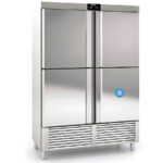 Armario de Refrigeración y Congelación Acero Inoxidable 4 Puertas Opacas 1165 Litros 5 Estantes Serie NIMBUS 1350x745x2160h mm CASM-140-4 Docriluc