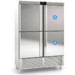 Armario de Refrigeración y Congelación Acero Inoxidable 4 Puertas Opacas 1165 Litros 5 Estantes Serie NIMBUS 1350x745x2160h mm CASRP-140-4 Docriluc