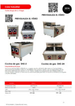 Cocina a Gas 2 Fuegos Sobremesa 305x770x375h mm DHZ-2 HS - Imagen 2