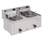 Cuece Pasta Eléctrico 10 + 10 Litros con Grifo de Vaciado Sobremesa 750x550x430h mm CSB-CPK1010L CISABA