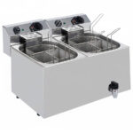 Cuece Pasta Eléctrico 7 + 7 Litros con Grifo de Vaciado Sobremesa 535x460x370h mm CSB-CP77L CISABA