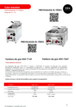 Freidora a Gas con Grifo de Vaciado 18 Litros 1 Cesta Sobremesa 315x648x539h mm HGF-71AF HS - Imagen 2