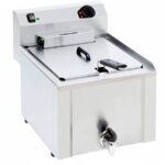 Freidora Eléctrica Monofásica con Grifo de Vaciado 10 Litros 1 Cesta Sobremesa 372x550x430h mm CSB-FK10L CISABA