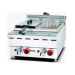 Freidora Gas con Grifo de Vaciado 8 + 8 Litros 2 Cestas Sobremesa 600x612x485h mm HGF-608 HS