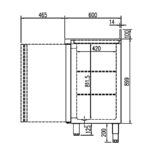 Frente Mostrador Refrigerado Acero Inoxidable 2 Puertas Opacas 325 Litros Serie SOLARE 1495x600x1040h mm MFR-150 Docriluc - Imagen 3