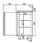 Frente Mostrador Refrigerado Acero Inoxidable 5 Puertas de Cristal 863 Litros Serie SOLARE 3070x600x1040h mm MFRV-300 Docriluc - Imagen 3