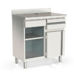 Mueble Cafetero 1 Puerta 1 Cajón 2 Estantes 1 Tolva Serie AEGIS 990x600x1040h mm MCN-100-2 Docriluc