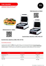 Grill de Contacto Simple Lisa Abajo y Arriba Ranurado Eléctrica 425x400x210h mm HEG-811EA HS - Imagen 2
