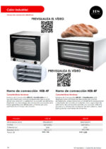 Horno Eléctrico de Convención 4 Bandejas 435 x 315 - 595x600x575h mm HEB-4F HS - Imagen 2