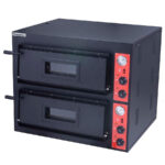 Horno de Pizza Eléctrica Compacto 4 + 4 Pizzas  Ø 30 cm 890x790x750h mm HEP-2 HS