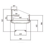 Isla Refrigerada 1 Estante Serie VELASTRA VIS-125-1E/2E - 1250x1107x1221h mm VIS-9-125-1E Docriluc - Imagen 3