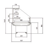 Isla Refrigerada 2 Estantes Serie VELASTRA VIS-125-1E/2E - 1250x1107x1440h mm VIS-9-125-2E Docriluc - Imagen 3