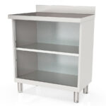 Mesa Auxiliar Acero Inoxidable 1 Estante Serie AEGIS 990x600x1040h mm ENFM35-100 Docriluc