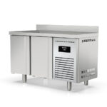 Mesa Refrigerada Acero Inoxidable con Fregadero 2 Puertas Opacas 245 Litros Serie RADIANT 1495x600x850h mm MBRF-150 Docriluc