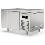 Mesa de Congelación Acero Inoxidable 2 Puertas Opacas 2 Estantes 362 Litros Serie ILUMIA 1495x800x850h mm MPC-150 Docriluc