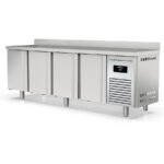 Mesa Refrigerada Acero Inoxidable 4 Puertas Opacas 380 Litros Serie RADIANT 2545x600x850h mm MBR-250 Docriluc