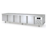 Mesa Refrigerada Acero Inoxidable 5 Puertas Opacas 5 Estantes 454 Litros Serie LUMINIS 2695x700x600h mm MKR-270 Docriluc