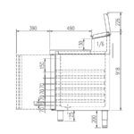 Mesa Refrigerada para Ingredientes 13 Cubetas GN 1/6 - 4 Puertas Opacas 4 Estantes 543 Litros Serie ARGENTUM 2245x700x850h mm MIE-70-225-1/6 Docriluc - Imagen 3