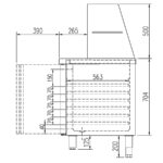 Mesa Refrigerada para Ingredientes 4 Cubetas GN 1/3 - 2 Puertas Opacas 2 Estantes 255 Litros Serie ARGENTUM 1345x700x890h mm MDK70-135 Docriluc - Imagen 3