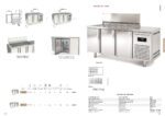 Mesa Refrigerada para Ingredientes 15 Cubetas GN 1/4 - 2 Puertas Opacas 2 Estantes 255 Litros Serie ARGENTUM 1345x700x850h mm MSSR-150 Docriluc - Imagen 2