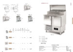 Mesa Refrigerada para Ingredientes 7 Cubetas GN1/6 - 3 Puertas Opacas 3 Estantes 2 Cajones 264 Litros Serie ARGENTUM 1375x700x890h mm MPP-140 Docriluc - Imagen 2