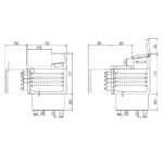Mesa Refrigerada para Ingredientes 7 Cubetas GN1/6 - 3 Puertas Opacas 3 Estantes 2 Cajones 264 Litros Serie ARGENTUM 1375x700x890h mm MPP-140 Docriluc - Imagen 3