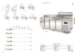 Mesa Refrigerada para Ingredientes 13 Cubetas GN 1/4 - 4 Puertas Opacas 4 Estantes 543 Litros Serie ARGENTUM 2245x700x850h mm MIE-70-225 Docriluc - Imagen 2
