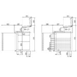 Mesa Refrigerada para Ingredientes 13 Cubetas GN 1/4 - 4 Puertas Opacas 4 Estantes 543 Litros Serie ARGENTUM 2245x700x850h mm MIE-70-225 Docriluc - Imagen 3