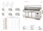 Mesa Refrigerada para Pizza 10 Cubetas GN 1/4 - 4 Puertas Opacas 4 Estantes 543 Litros Serie CRUSTUM 2245x700x850h mm MPI-70-225-R Docriluc - Imagen 2