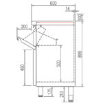 Mueble Cafetero 1 Puerta 1 Tolva Serie AEGIS 475x600x1040h mm MCN-50T Docriluc - Imagen 3