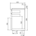 Mueble Cafetero 1 Puerta 2 Cajones Serie AEGIS 475x600x1040h mm MCN-50C Docriluc - Imagen 3