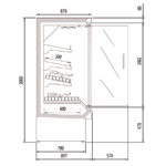 Mural Refrigerado para Frutas y Verduras 4 Puertas 12 Estantes Evaporador Ventilado Serie CEDAR 3185x897x2000h mm DG3 31 H1 Docriluc - Imagen 3