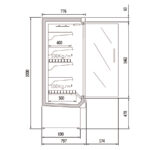 Mural Refrigerado para Lácteos 4 Puertas 16 Estantes Evaporador Ventilado Serie CEDAR 3185x797x2000h mm DG1 31 M1-M2 Docriluc - Imagen 3