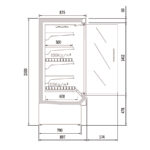 Mural Refrigerado para Carnes y Lácteos 4 Puertas 16 Estantes Evaporador Ventilado Serie CEDAR 3185X897x2000h mm DG3 31 M1-M2 Docriluc - Imagen 3