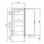 Mural Refrigerado 1 Puerta 4 Estantes Evaporador Ventilado Serie INGENIOUS EFI-R 642x800x2000h mm EFIL 1R Docriluc - Imagen 8