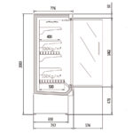 Mural Refrigerado para Carnes 2 Puertas 4 Estantes Evaporador Ventilado Serie CEDAR 1310x797x2000h mm HDG1 12 M1 Docriluc - Imagen 3