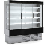 Mural Refrigerado para Carnes 3 Puertas 8 Estantes Evaporador Ventilado Serie CEDAR 1935x897x2000h mm HDG3 18 M1 Docriluc