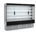 Mural Refrigerado para Frutas y Verduras 4 Puertas 6 Estantes Evaporador Ventilado Serie CEDAR 2560x897x2000h mm DG3 25 H1 Docriluc