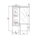 Mural Refrigerado Inoxidable para Carnes y Lácteos 2 Puertas 4 Estantes Evaporador Ventilado Serie CEDAR 998x654x2000h mm DG0 09 I M1-M2 Docriluc - Imagen 3