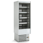 Mural Refrigerado Inoxidable para Carnes y Lácteos 1 Puerta 4 Estantes Evaporador Ventilado Serie CEDAR 685x654x2000h mm DG0 06 I M1-M2 Docriluc