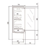 Mural Refrigerado Inoxidable para Carnes y Lácteos 4 Puertas 8 Estantes Evaporador Ventilado Serie CEDAR 2560x797x2000h mm DG1 25 I M1-M2 Docriluc - Imagen 3
