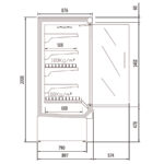Mural Refrigerado Inoxidable para Carnes y Lácteos 4 Puertas 8 Estantes Evaporador Ventilado Serie CEDAR 2560x897x2000h mm DG3 25 I M1-M2 Docriluc - Imagen 3