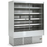 Mural Refrigerado Inoxidable para Carnes y Lácteos 2 Puertas 8 Estantes Evaporador Ventilado Serie CEDAR 1623x897x2000h mm DG3 15 I M1-M2 Docriluc