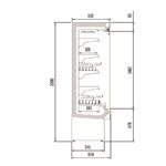 Mural Refrigerado Inoxidable para Lácteos sin Puertas 4 Estantes Evaporador Ventilado Serie CEDAR 685x654x2000h mm DS0 06 I M2 Docriluc - Imagen 3